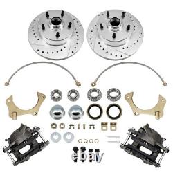 11 Front Disc Brake Conversion Kit, Drilled, Fits Mustang II, 5x4.75 GM Pattern