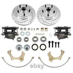 11 Front Disc Brake Conversion Kit, Drilled, Fits Mustang II, 5x4.75 GM Pattern