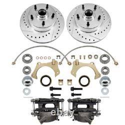 11 Front Disc Brake Conversion Kit, Drilled, Fits Mustang II, 5x4.75 GM Pattern