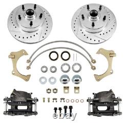 11 Front Disc Brake Conversion Kit, Drilled, Fits Mustang II, 5x4.75 GM Pattern