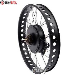 1500W E-Bike Fat Tire Bicycle Rear Wheel Hub Motor Conversion Kit Fit 26 48V