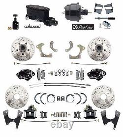 1958-68 Fullsize Chevy Front Rear Wilwood Disc Brake Kit Booster Conversion Kit