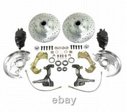 1968 1972 Chevelle Front Disc Brake Conversion Kit Stock Height SS Braided Hoses