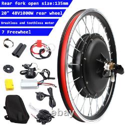 20 Inch 48V Rear Wheel Hub E-Bike Conversion Kit 1000W Electric Bicycle Motor
