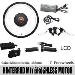 26 Electric Bicycle Conversion Kit Fit For Rear Wheel E Bike Motor Hub with LCD