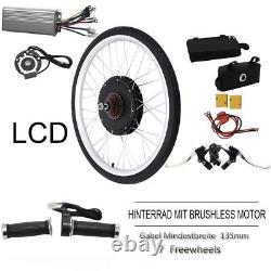 26 Electric Bicycle Conversion Kit Fit for Rear Wheel E Bike Motor Hub With LCD