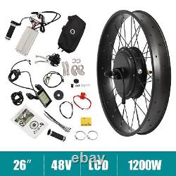 26 Fat Rear Wheel Conversion Kit Fits Electric Bike 480rpm 1200W New Waterproof