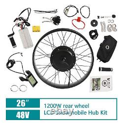 26 Fat Rear Wheel Conversion Kit Fits Electric Bike 480rpm 1200W New Waterproof