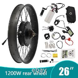 26 Fat Rear Wheel Conversion Kit Fits Electric Bike 480rpm 1200W New Waterproof