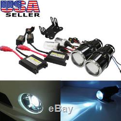 2.5 Bullet Projector Lens Fog Light Lamps + 10000K HID Kit Combo Deal with Wire