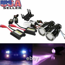 2.5 Bullet Projector Lens Fog Light Lamps + 12000K HID Kit Combo Deal with Wire
