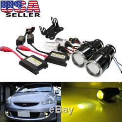 2.5 Bullet Projector Lens Fog Light Lamps + 3000K HID Kit Combo Deal with Wire