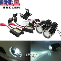 2.5 Bullet Projector Lens Fog Light Lamps + 8000K HID Kit Combo Deal with Wire
