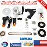 450w 36v Electric Bike Left Drive Conversion Kit Fit For Common Bicycle Us Stock