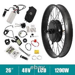 480rpm 1200W Waterproof Conversion Kit Fits Electric Bike 26in Fat Rear Wheel