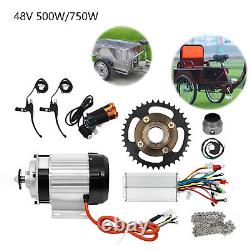 48V Electric Brushless Geared Motor Kit 750W Fits E-Tricycle Three-Wheeled Bike