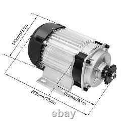 48V Electric Brushless Geared Motor Kit 750W Fits E-Tricycle Three-Wheeled Bikes