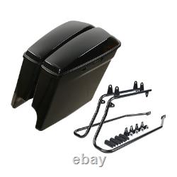 5 Stretched Saddlebags with Black Conversion Kit Fits For Harley Softail 84-17