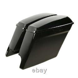 5 Stretched Saddlebags with Black Conversion Kit Fits For Harley Softail 84-17