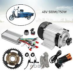 750W 48V Electric Brushless Geared Motor Kit Fits E-Tricycle 3-Wheeled Bike #420