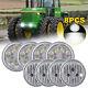 8x Led Conversion Kit Fits John Deere Tractors 2510 2520 4000 4020 4010 Re285628