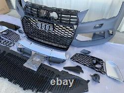 Audi A7 S7 RS7 style front bumper cover grill kit fits 2012-15 C7.0 Quattro