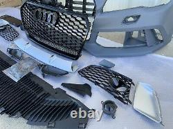 Audi A7 S7 RS7 style front bumper cover grill kit fits 2012-15 C7.0 Quattro