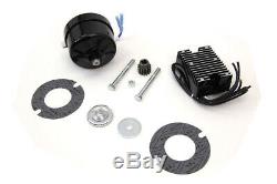 Black 12 Volt Alternator Generator Conversion Kit fits Harley-Davidson