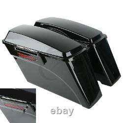 Black Hard Saddlebags Conversion Kit Fit For Harley Softail Heritage 1984-2017