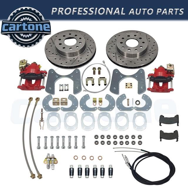 Brand New Rear-end Disc Brake Conversion Kit Red Fits Universal For Ford 9 Inch