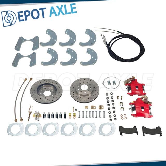Brand New Universal Rear-end Disc Brake Conversion Kit Red Fits For Ford 9 Inch