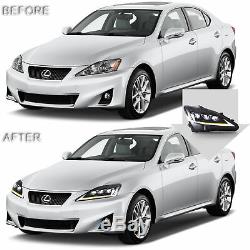 CLEAR FULL LED Projector Headlights one set fit for Lexus 2008-2014 IS F