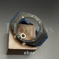 Casioak Conversion Kit Carbon Fiber Case D/Blue Rubber Strap Fits For G-Shock US