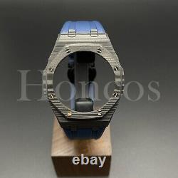Casioak Conversion Kit Carbon Fiber Case D/Blue Rubber Strap Fits For G-Shock US