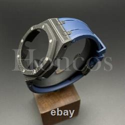Casioak Conversion Kit Carbon Fiber Case D/Blue Rubber Strap Fits For G-Shock US