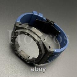 Casioak Conversion Kit Carbon Fiber Case D/Blue Rubber Strap Fits For G-Shock US