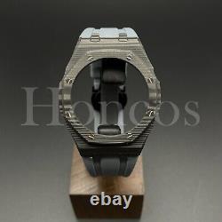 Casioak Conversion Kit Carbon Fiber Case Gray Rubber Strap Fits For G-Shock US