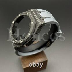 Casioak Conversion Kit Carbon Fiber Case Gray Rubber Strap Fits For G-Shock US