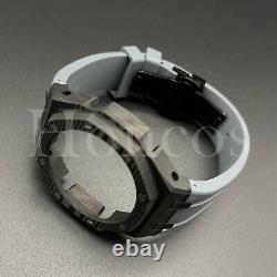 Casioak Conversion Kit Carbon Fiber Case Gray Rubber Strap Fits For G-Shock US