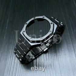 Casioak Gen4 Conversion Kit Metal Bezel Steel Bracelet Fits G-Shock GA2100 BLK