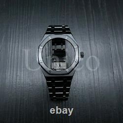 Casioak Gen4 Conversion Kit Metal Bezel Steel Bracelet Fits G-Shock GA2100 BLK