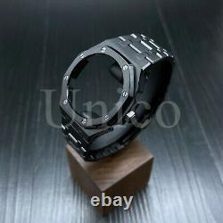 Casioak Gen4 Conversion Kit Metal Bezel Steel Bracelet Fits G-Shock GA2100 BLK