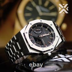 Casioak Mod Gen5 Conversion Kit Metal Bezel Rubber Strap Fits For G-Shock GA2100