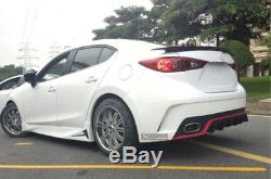 Conversion Kit Front Rear Bumper Side Skirt Fit For Mazda 3 AXELA 2014-2017