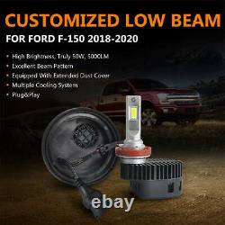 Custom Fit for Ford F150 2018 2019 2020 LED Headlight H11 Low Beam Bulb 10000LM