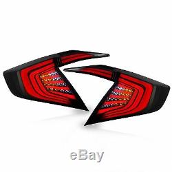 Customized SMOKED LED Tail Lights Assembly fit for 2016-2017 Honda Civic