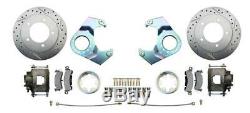 Deluxe Disc Brake Conversion Kit 41-71 Jeep 5 Lug Rotors/Calipers 25/27 Knuckle