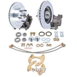 Disc Brake Conversion Kit Drilled/ Slotted fits Chevy Biscayne Bel Air 1955-1957
