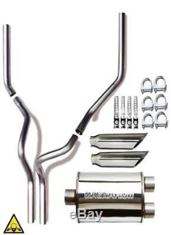 Dual 2.5 Exhaust conversion kit fits Ford truck F-150 with magnaflow muffler