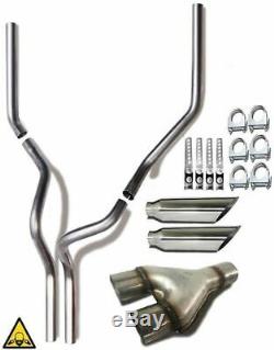 Dual Conversion Exhaust Kit With Y pipe Fits 04 Chevrolet Silverado